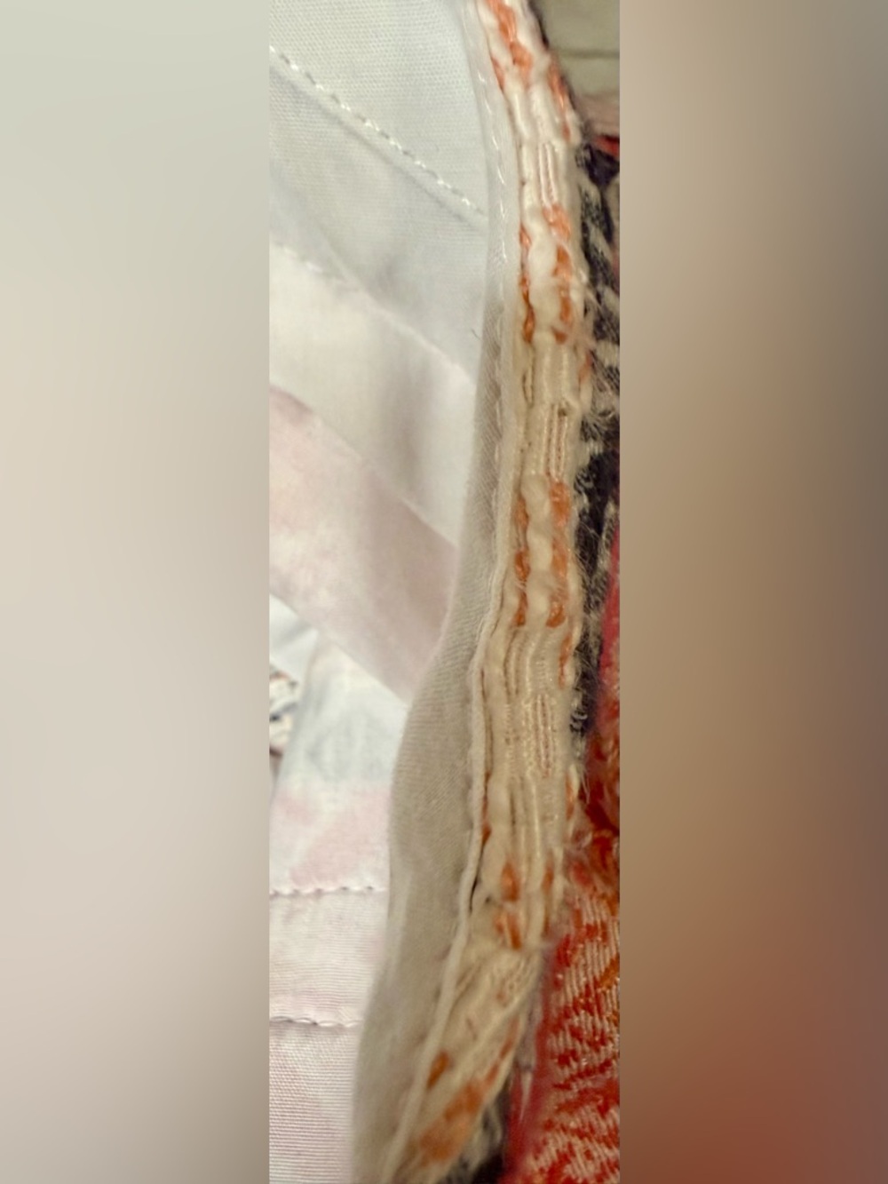 Boho Paisley High-Waist Shorts | Pink & Cream Printed Linen-Blend Bottoms | Sz 8 - Picture 7 of 15